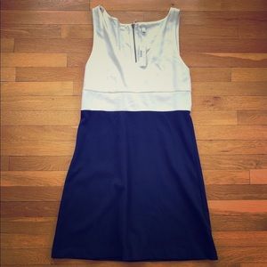 Cream and navy dress from J Crew with tags